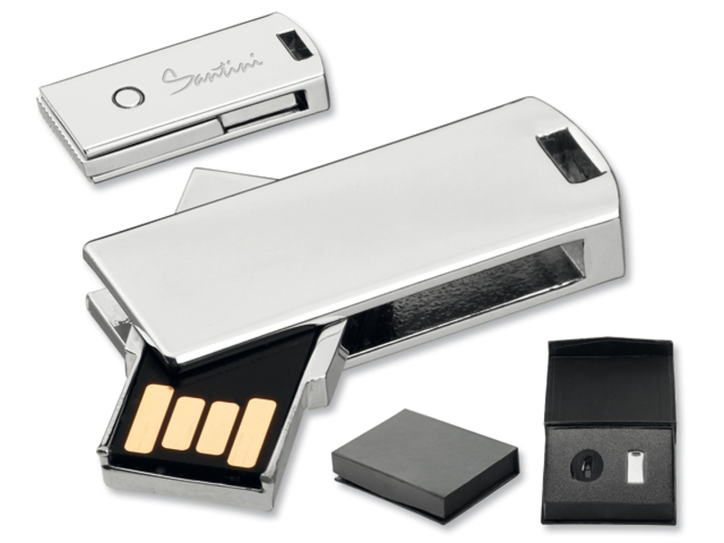 USB FLASH 41 USB FLASH from metal 4 GB Santini, 2.0, Silver