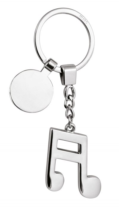 KEY CHAIN MUSICAL NOTE WITH COIN