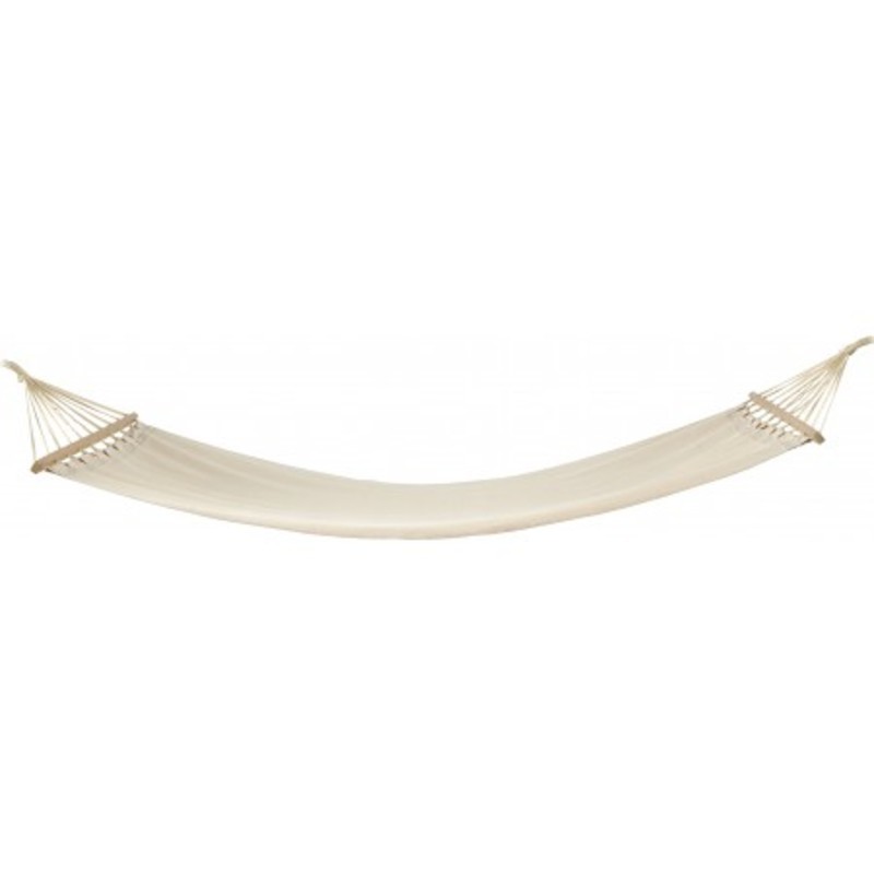 Polyster canvas hammock with wooden rims