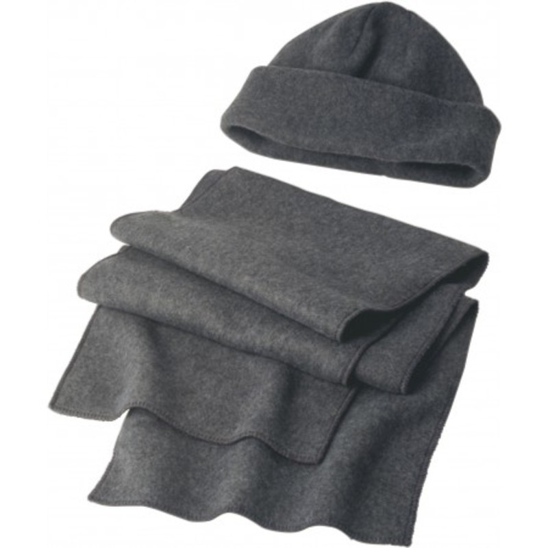 Fleece cap and scarf