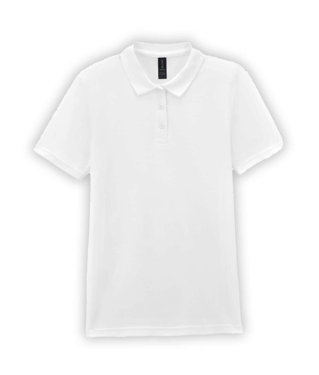 SOFTSTYLE<SUP>®</SUP> LADIES' DOUBLE PIQUÉ POLO WITH 3 COLOUR-MATCHED BUTTONS