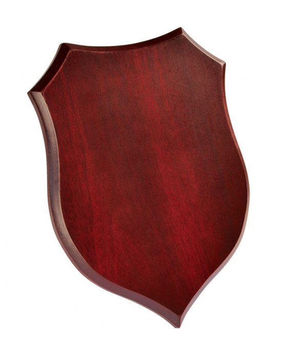 PLAQUE SHIELD MAHOGANY 180x250x15 MM