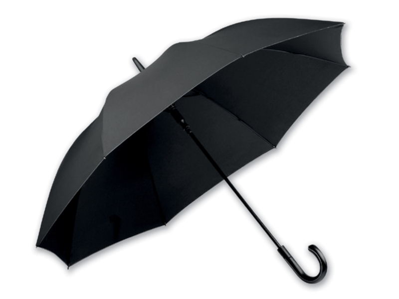 SILVAN polyester automatic umbrella, 8 panels, SANTINI, Black