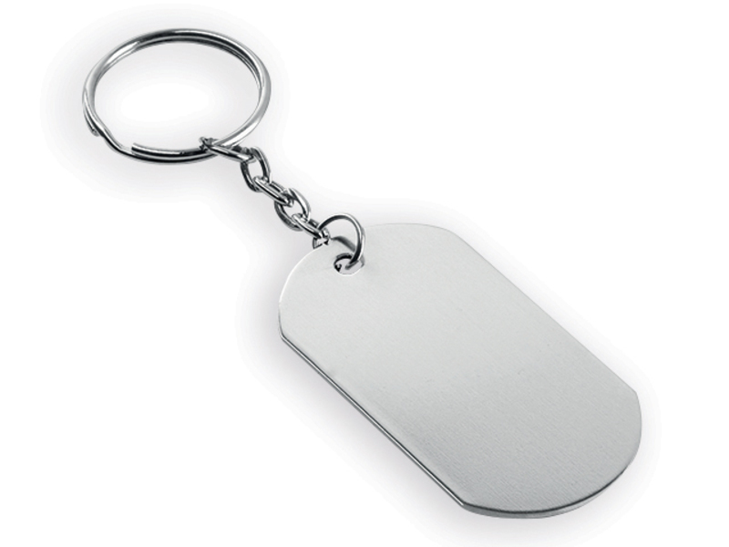 SYLAS metal key ring, Satin silver