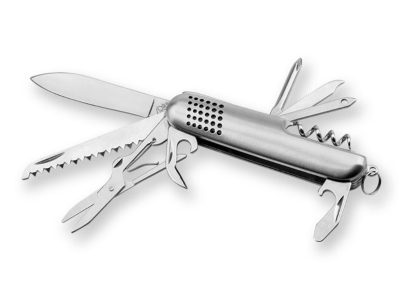 SILVESTER pocket knife BEAVER, Satin silver