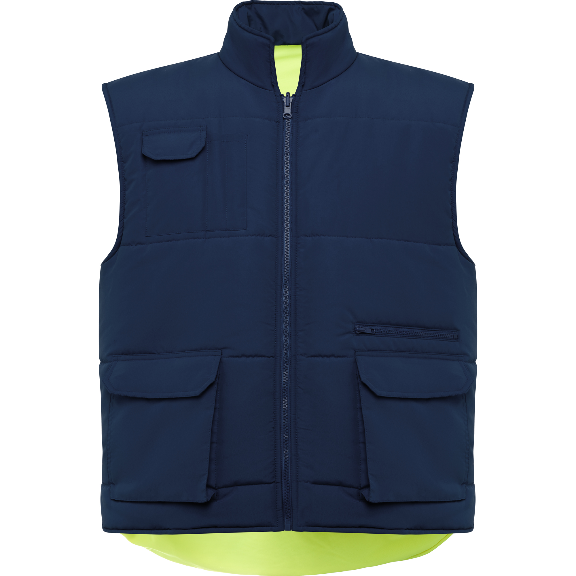 PERSEI REVERSIBLE VEST S/S NAVY BLUE/FLUOR YELLOW