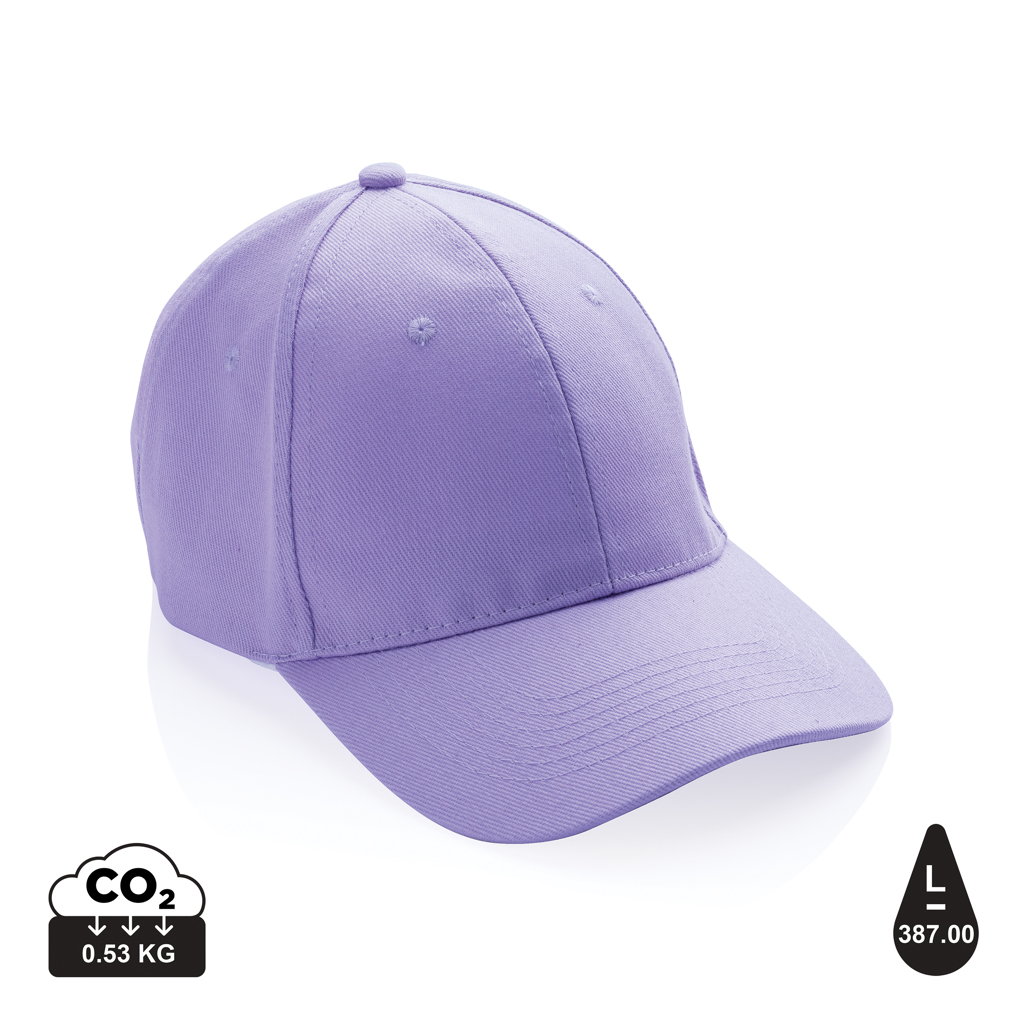 Impact 6 panel 280gr Recycled cotton cap with AWARE™ tracer