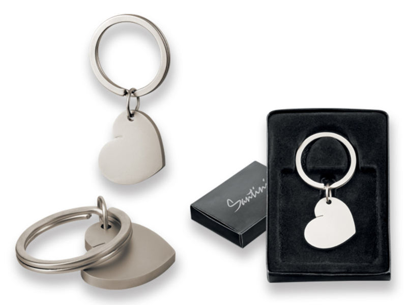 KINDLY keyring, SANTINI, Satin silver