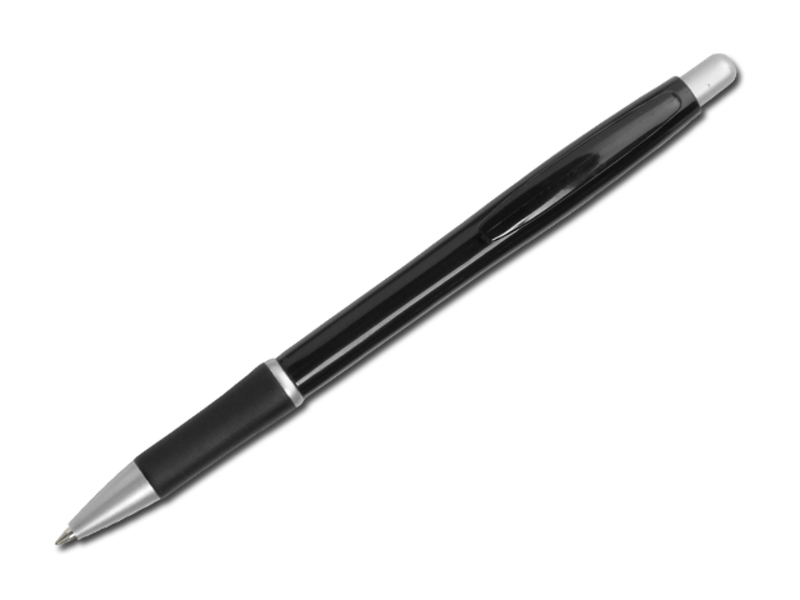 OCTAVIO plastic ball pen, blue refill, Black
