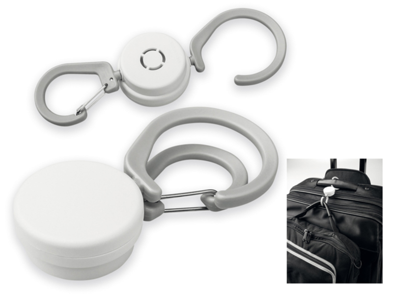 OREN plastic hook with carabiner, White