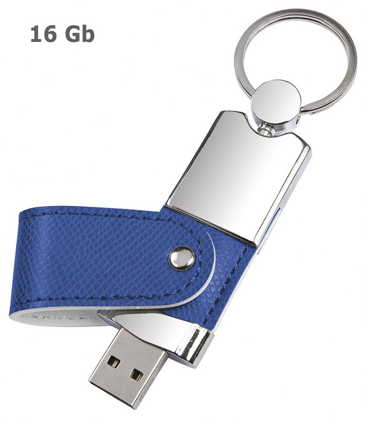 USB LEATHER BLUE