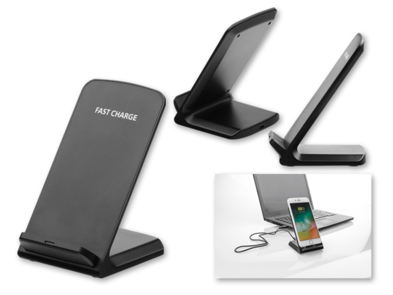 STANDERO stand-up wireless charger, Black