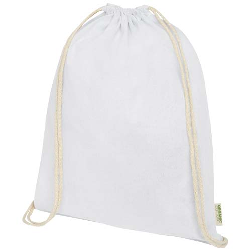 Orissa 140 g/m² organic cotton drawstring bag 5L