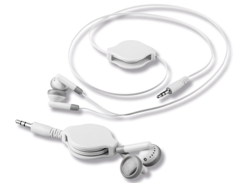 REEL audio ear buds with JACK cable, White