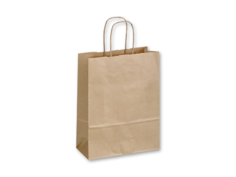 TWISTER NATURA I paper gift bag, 18x8x25 cm, Natural