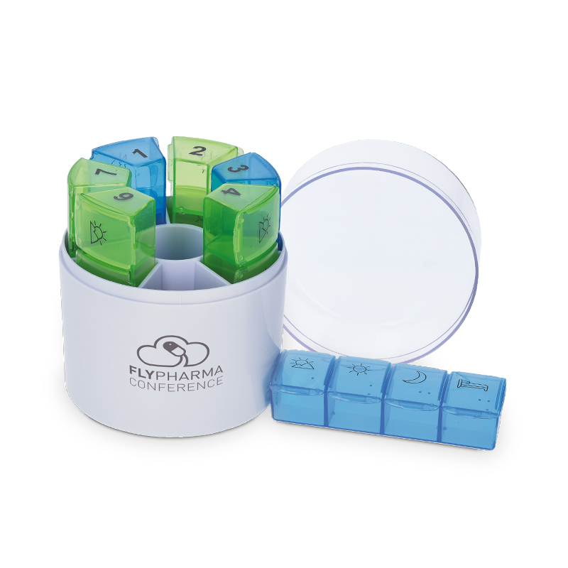 ROUND WEEKLY PILL BOX