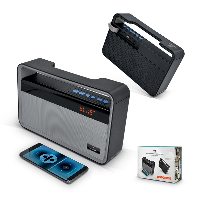 BT SPEAKER AND FM RADIO, 2x5W