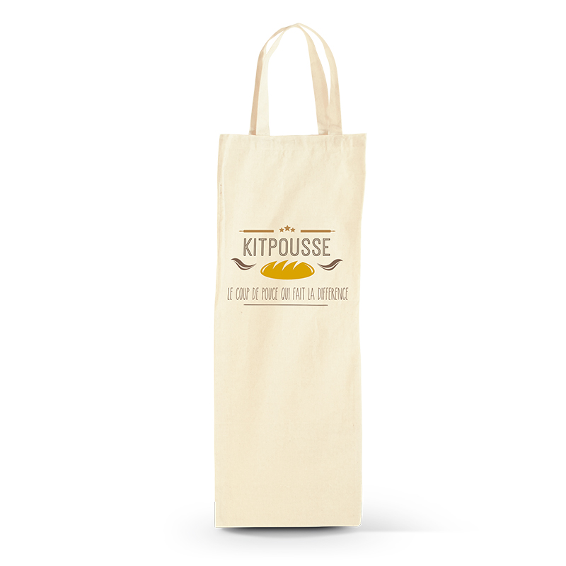 COTTON BREAD BAG WITH 2  HANDLES - 25 x 2,5 cm
