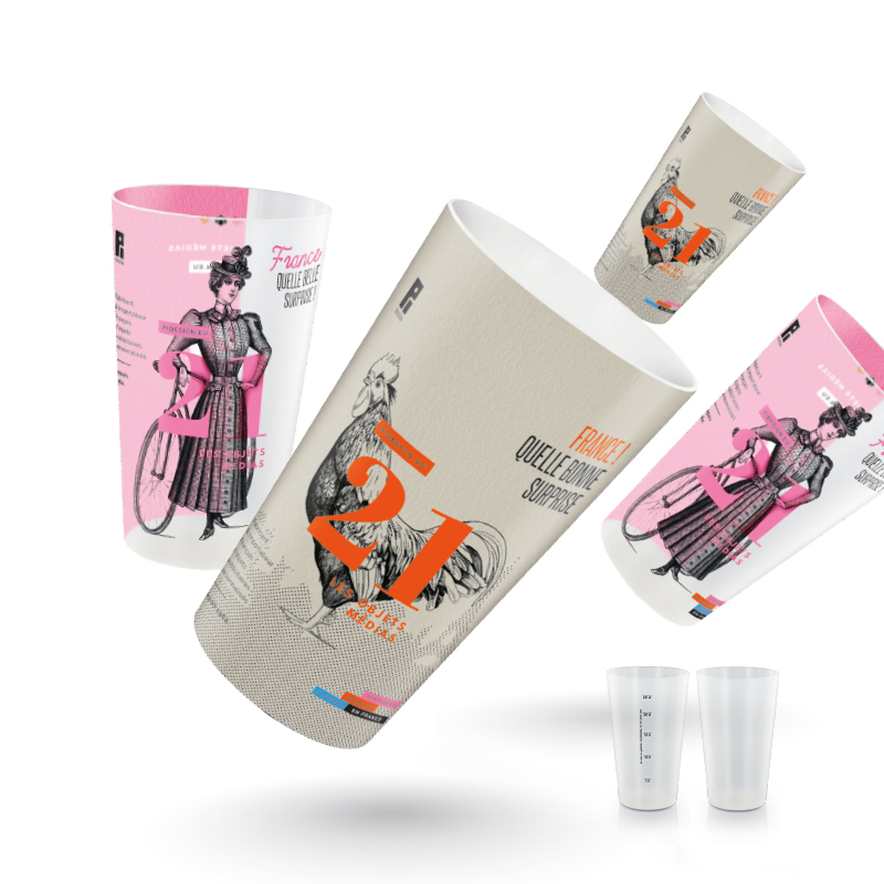 30 cl stackable plastic cup