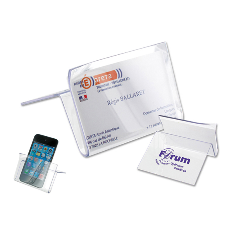 BUSINESS CARD AND SMARTPHONE STAND