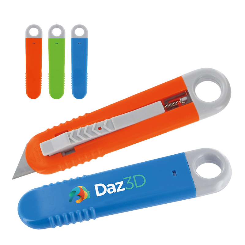 PLASTIC KNIFE WITH AUTO-RETRACTABLE BLADE