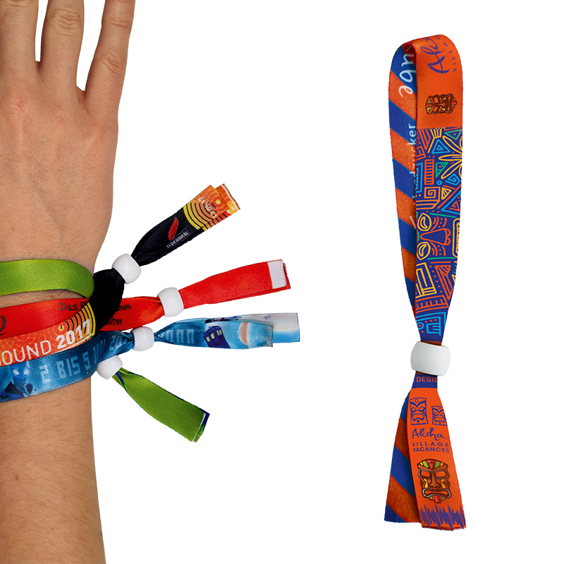 IDENTIFICATION SATIN BRACELET WITH TWO SIDES SUBLIMATION
