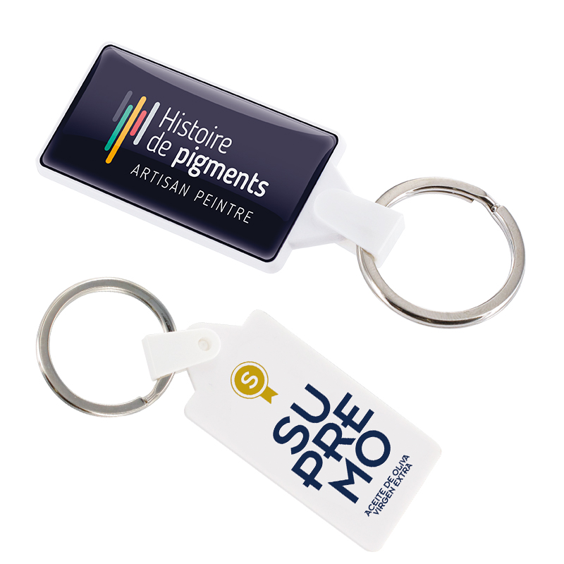 RIGID KEY-RING FOR DOME PRINTING