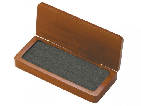 EMPTY WOODEN CASE, FOAM INSERT (SPACE FOR 3 PENS)