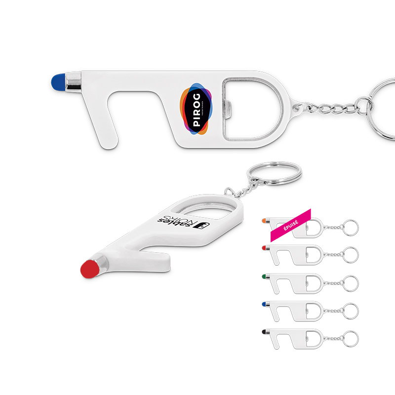 3 IN 1 KEYRING WITHOUT CONTACT AND ANTIBACTERIAL