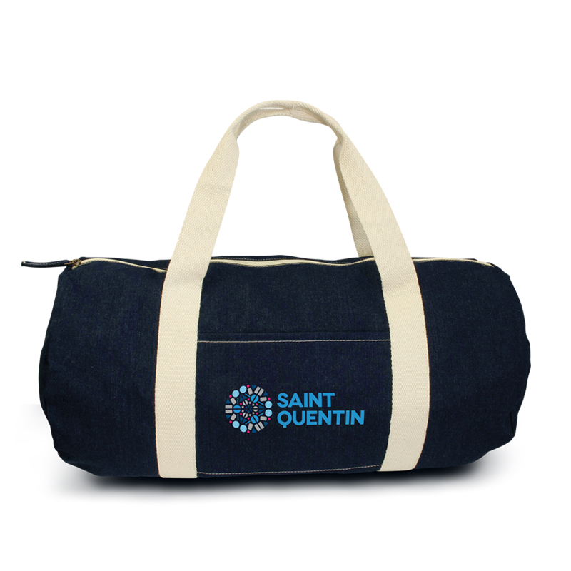 Denim kit bag.