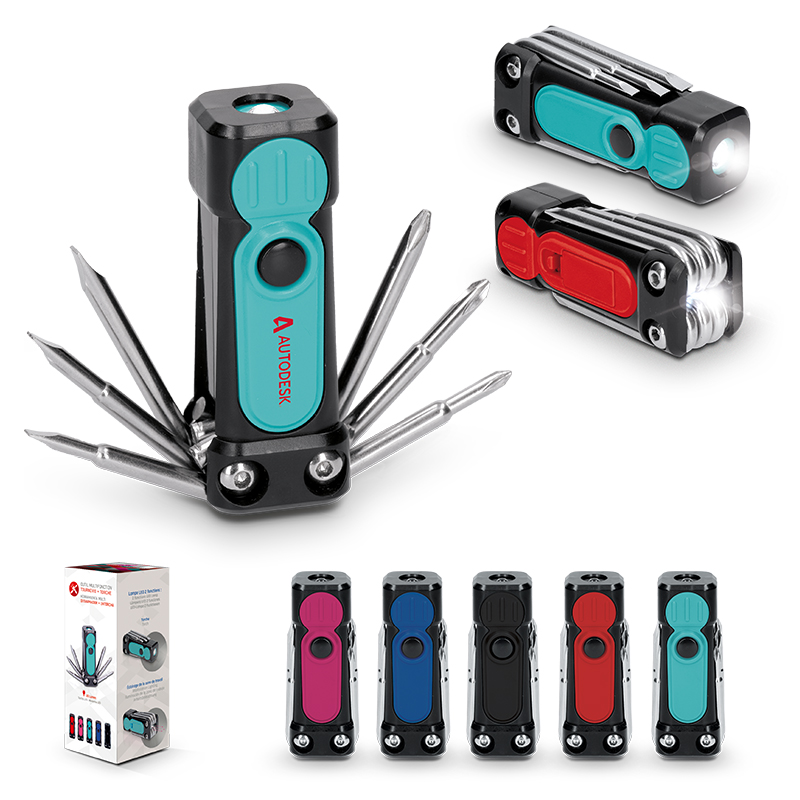 MULTIFUNCTION TOOL - 6 SCREWDRIVERS + TORCH