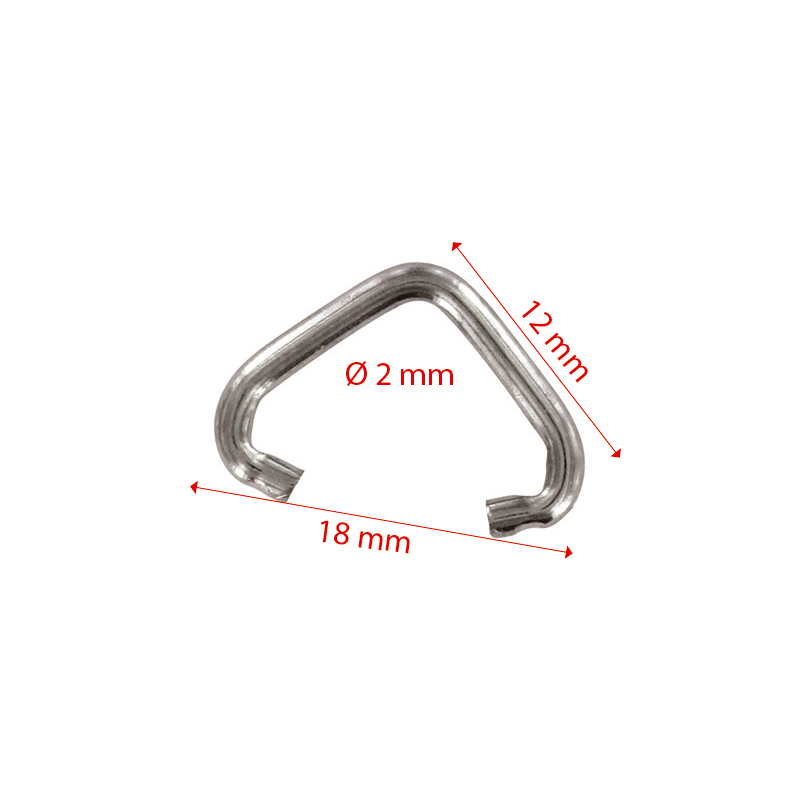 TRIANGULAR RING 14 X 12 MM EXT. WIRE 2 MM