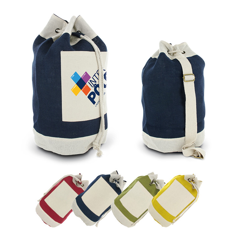 Canvas and cotton duffel bag rucksack