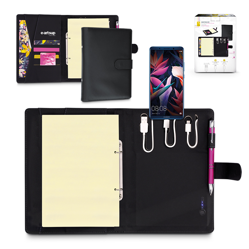 CONFERENCE BOOK WITH 4000 mAh POWERBANK