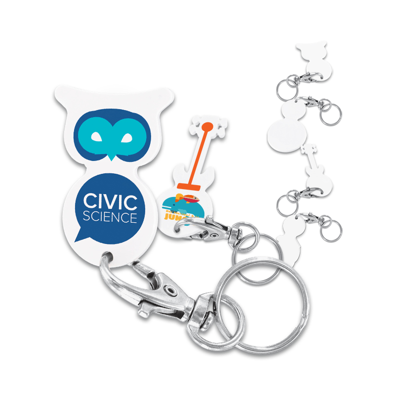 KEY-RING WITH SNAP HOOK & PERSONALISED TOKEN