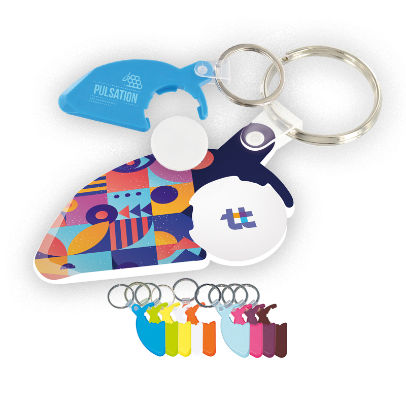 KEY-RING TOKEN HOLDER WITH SCRATCHCARD SCRAPER