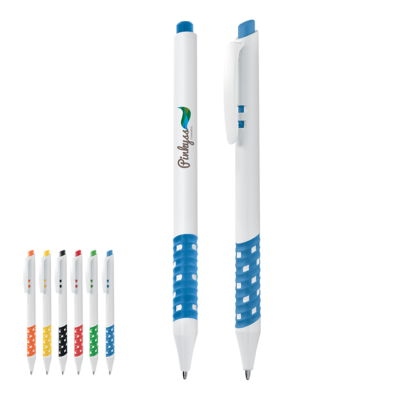 PLASTIC BALL PEN WITH BLUE INK PLASTIC BARREL