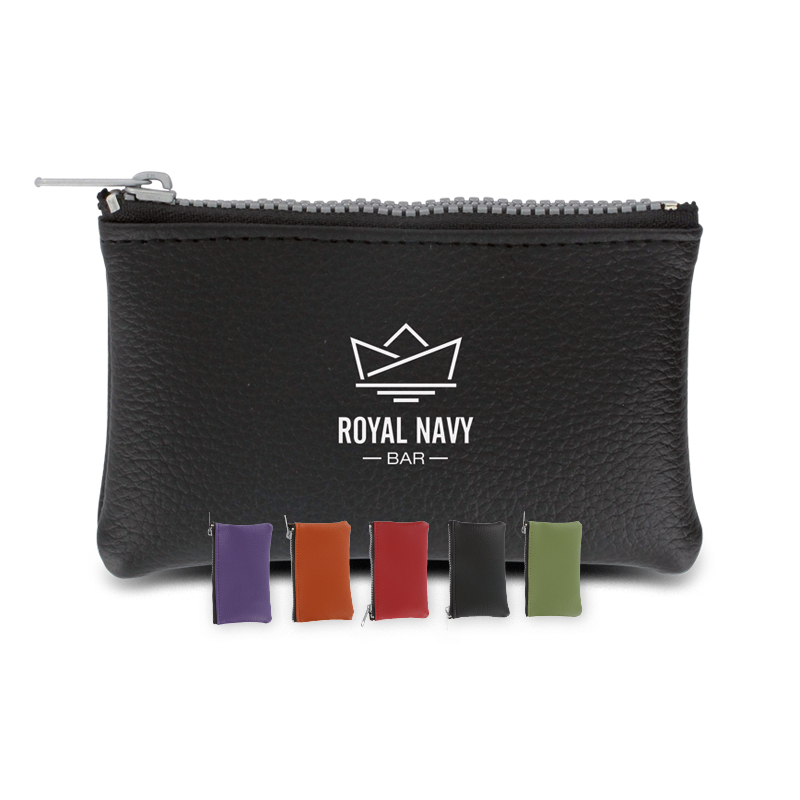 IMITATION LEATHER PURSE WITH PLASTIC ZIP