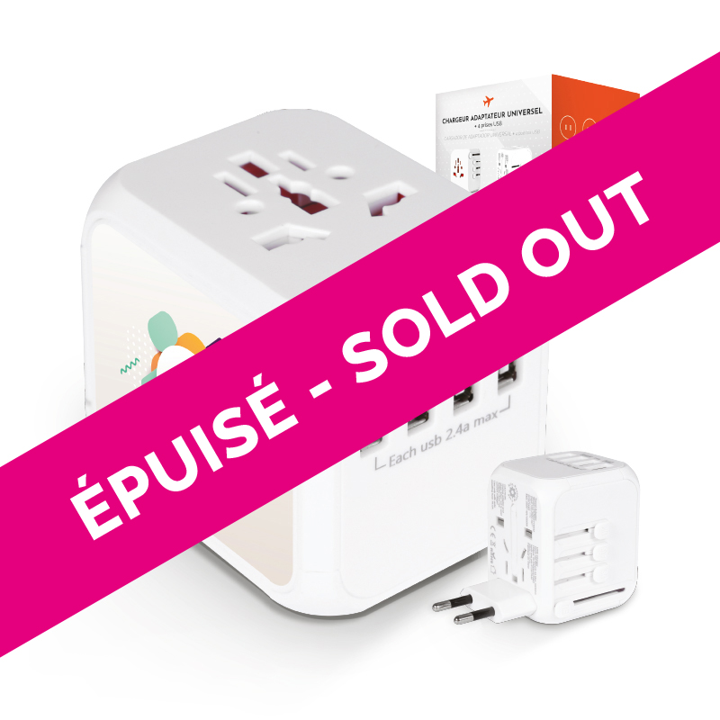 UNIVERSAL ADAPTER WITH 4 USB PORTS