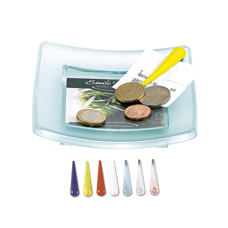 BILL DISH/CHANGE TRAY WITH CLIP
