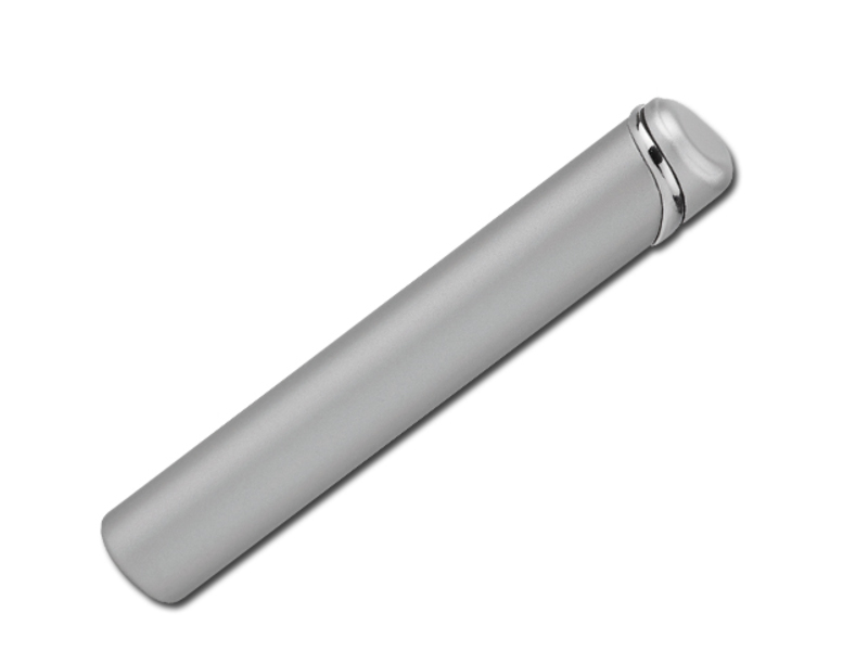 BALDWIN metal piezzo lighter, refillable, Satin silver