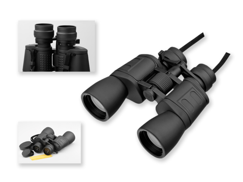 WESTON rubber binocular 8-24x50 in case, BEAVER, Black
