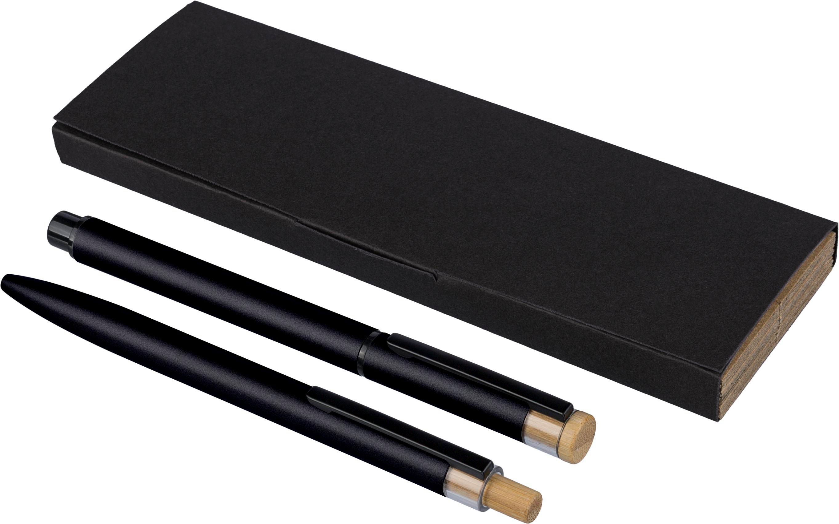 Recycled aluminium lacquered pen set Ilaria