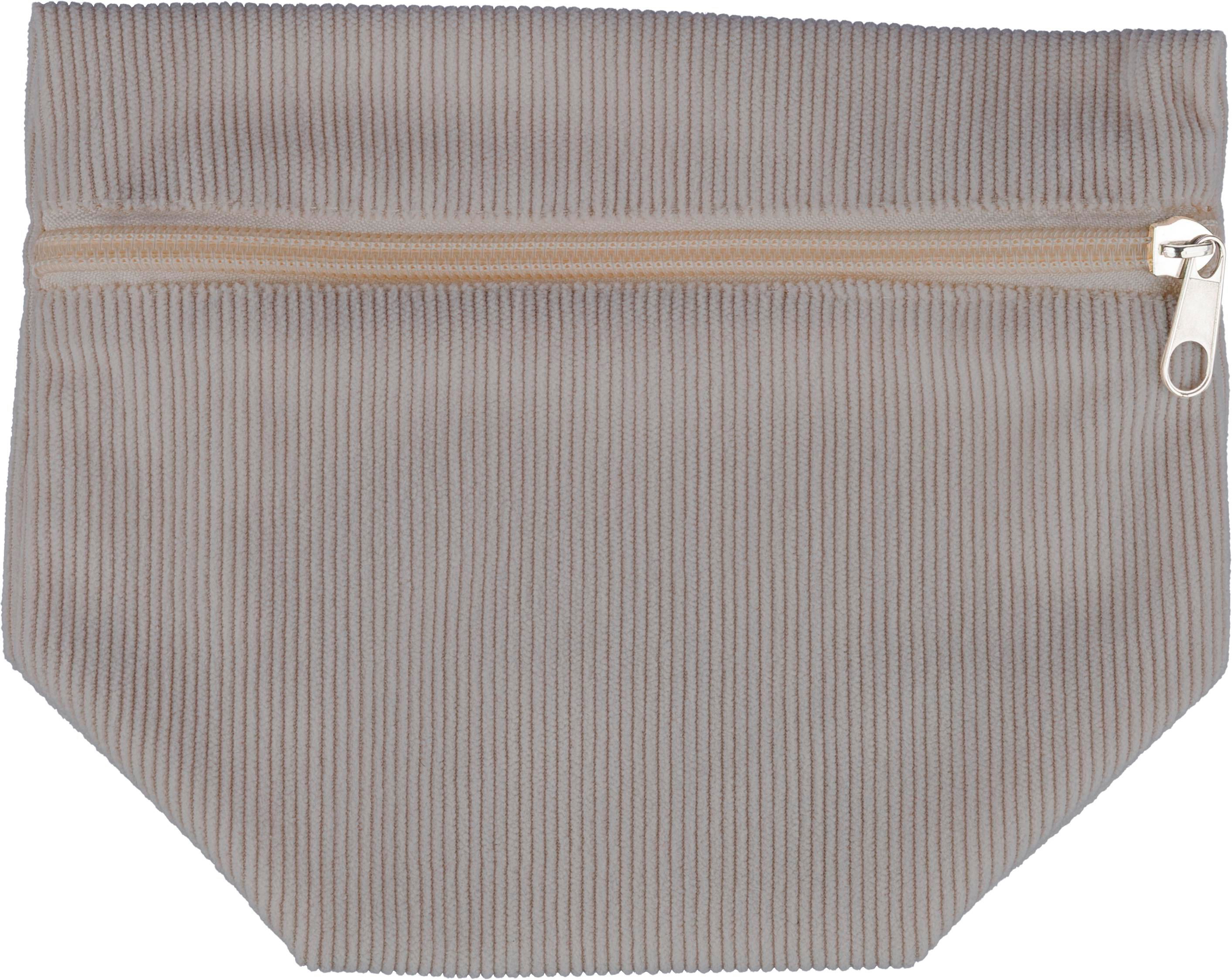 Corduroy zippered cosmetic pouch Tia