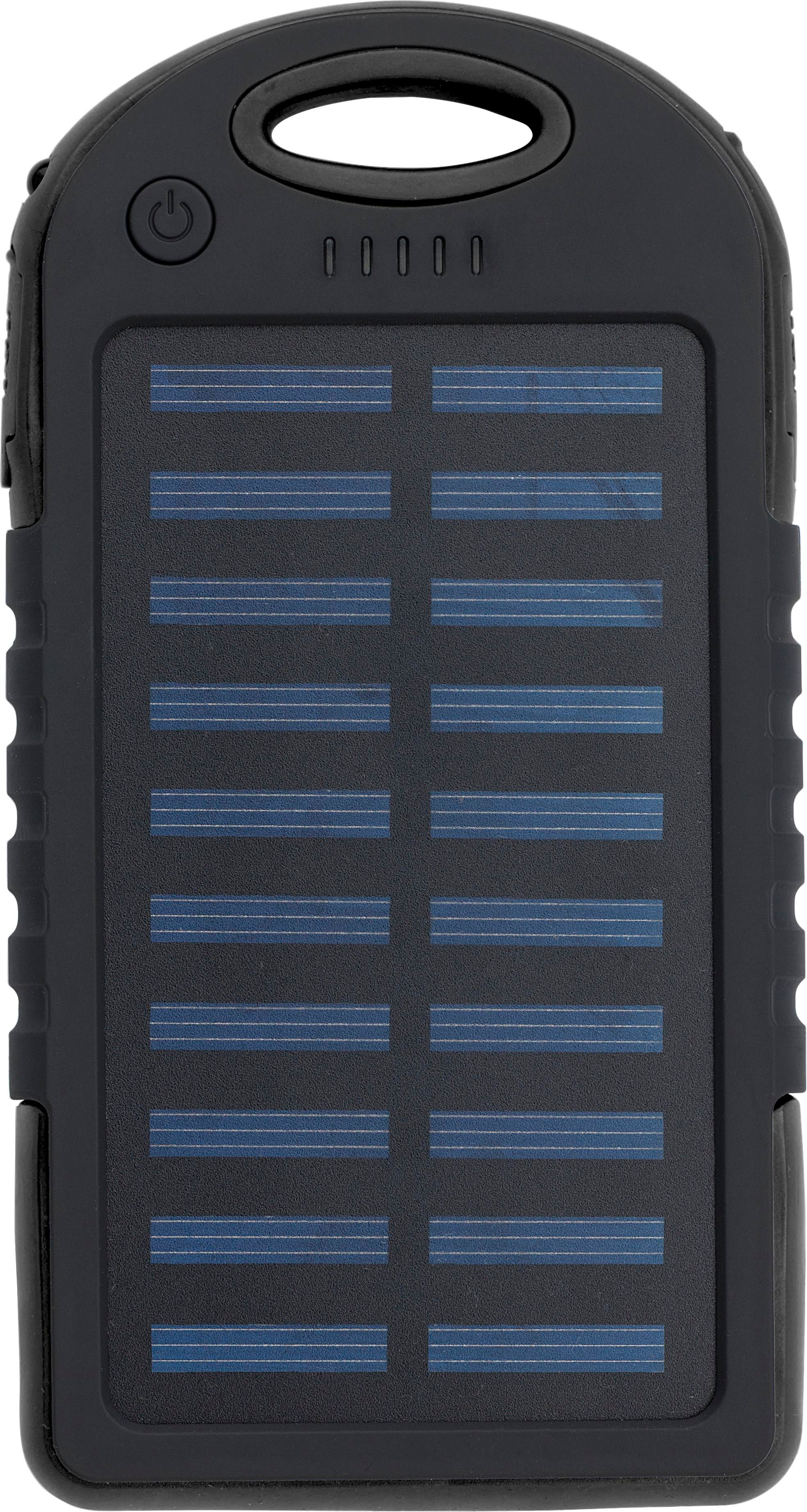 Rubberized ABS solar power bank Arin