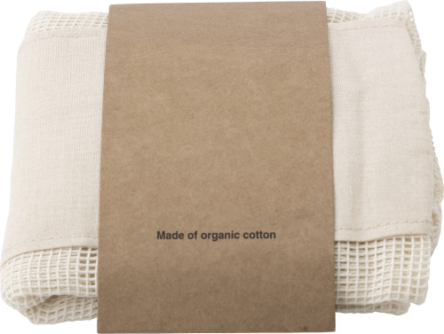 Set of three reusasable cotton mesh produce bags Adele