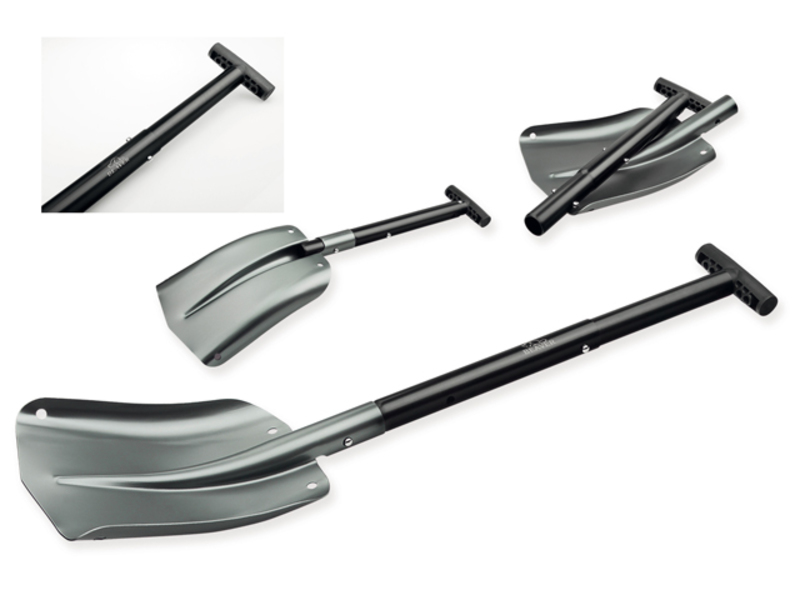 DRIFT metal folding shovel with ergonomic handle, BEAVER, Gun metal