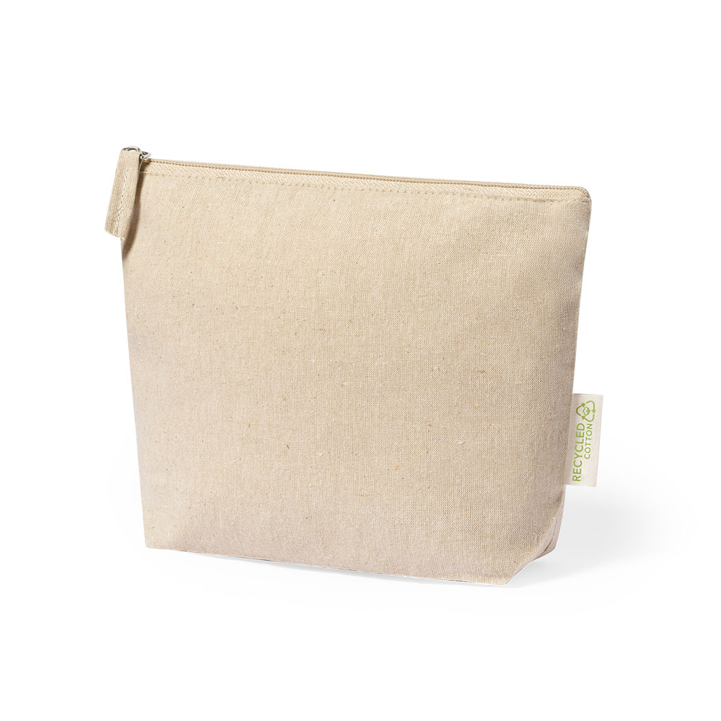 NATURAL RECYCLED-COTTON TOILETRY BAG PLAUM