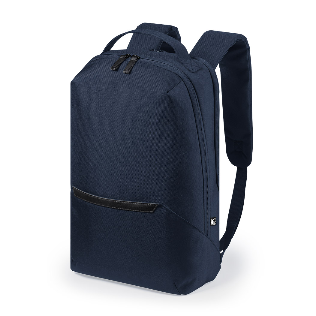 BLUE 600D RPET-POLYESTER ANTI-THEFT BACKPACKELANIS