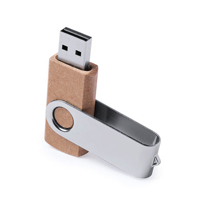 METAL/RECYCLED CARDBOARD USB MEMORY 16GB TRUGEL